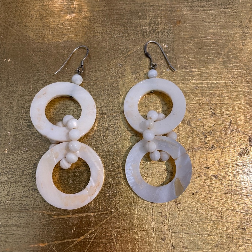 Cream Horn earrings